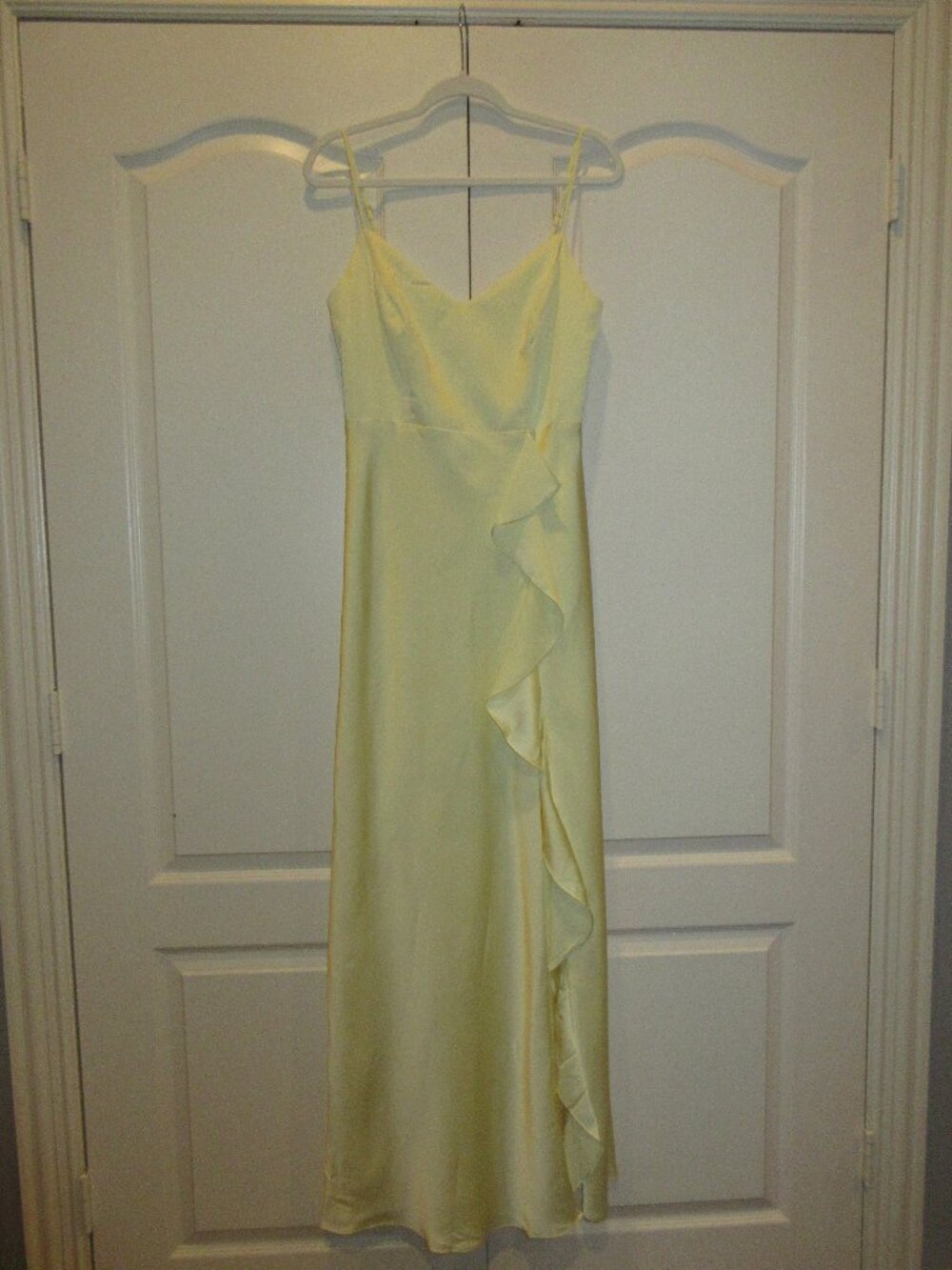 Birdy Grey Theresa Dress | Matte Satin | Lemon Sorbet | Size M